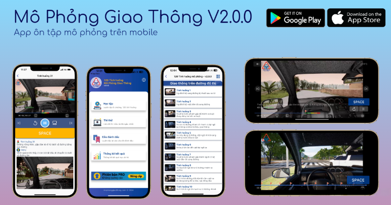 Ứng dụng học mô phỏng lái xe thuận tiện trên di động cho các học viên