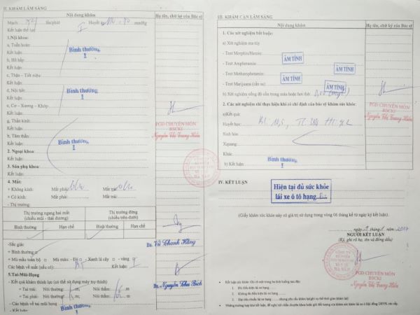 Khám sức khỏe lái xe là bước đầu tiên để đăng ký học lái xe ô tô