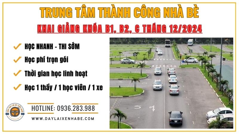 Khai giảng Khóa học lái xe ô tô b1, b2, c tháng 12 năm 2024