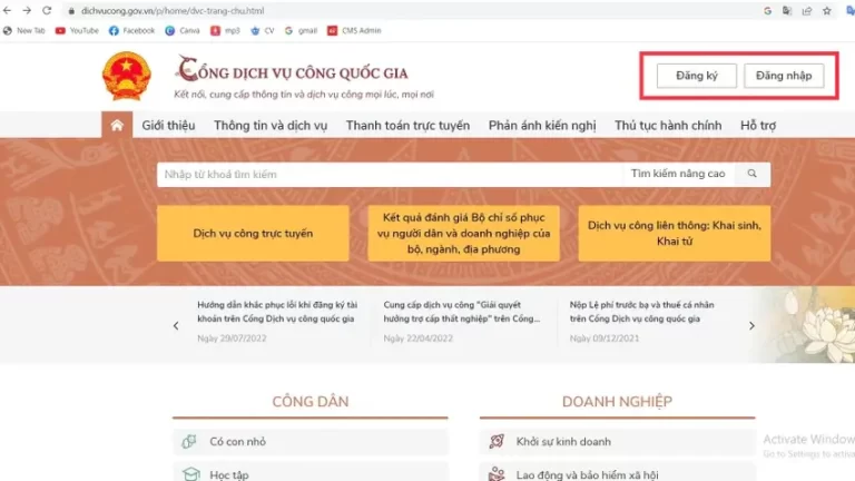 Để cấp lại giấy phép lái xe online bạn cần tạo tài khoản (nếu chưa có) và đăng nhập vào cổng dịch vụ công